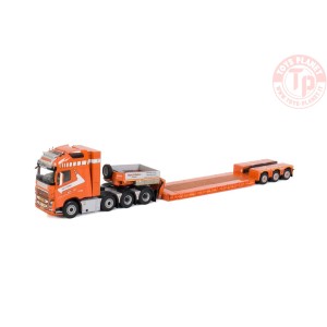 VOLVO FH4 GLOBETROTTER XL 8X4 NOOTEBOOM LOWLOADER - 3 AXLE - Tage E. Nielsen WSI 01-3560 WSI MODELS