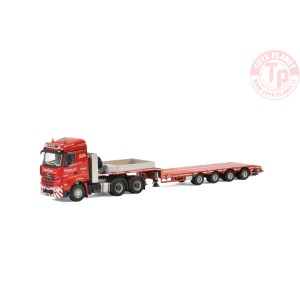 MERCEDES BENZ AROCS STREAM SPACE 6x4 SEMI LOWLOADER - 4 AXLE - Scholpp WSI 01-2524 WSI MODELS