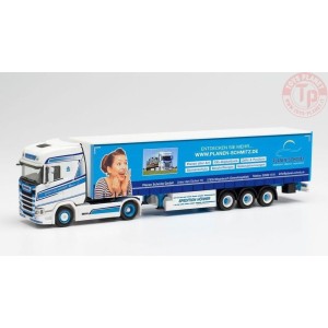 Spedition Höhner / Planen-Schmitz Scania CS20HD curtain tarpaulin semitrailer HERPA 313636 HERPA 1:87