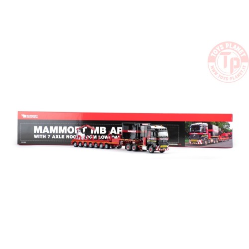 MERCEDES-BENZ AROCS 6X4 WITH 7-AXLE NOOTEBOOM SEMI LOW LOADER AND FASSI CRANE MAMMOET IMC MODELS 410256 MAMMOET