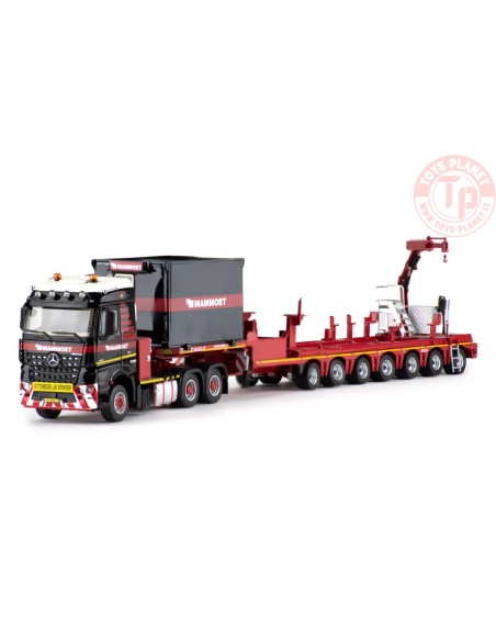 MERCEDES-BENZ AROCS 6X4 WITH 7-AXLE NOOTEBOOM SEMI LOW LOADER AND FASSI CRANE MAMMOET IMC MODELS 410256 MAMMOET