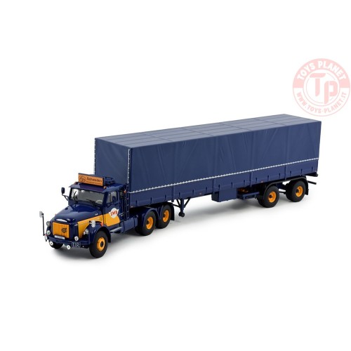 Volvo N88 met 2-assige huifoplegger ASG TEKNO 80748 TEKNO