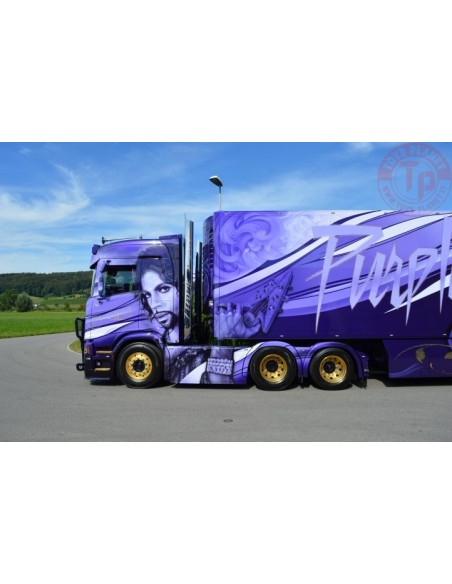 Scania Next Gen R-serie met zamac koeloplegger - Vowa Transport - Purple Rain TEKNO 81282 TEKNO