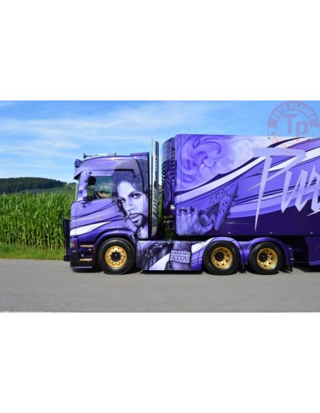 Scania Next Gen R-serie met zamac koeloplegger - Vowa Transport - Purple Rain TEKNO 81282 TEKNO