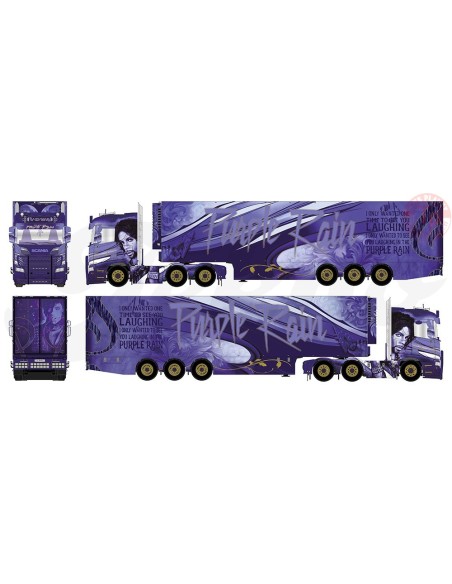 Scania Next Gen R-serie met zamac koeloplegger - Vowa Transport - Purple Rain TEKNO 81282 TEKNO