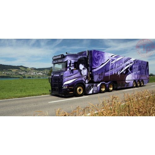Scania Next Gen R-serie met zamac koeloplegger - Vowa Transport - Purple Rain TEKNO 81282 TEKNO