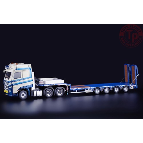 Mercedes Benz Actros BigSpace 6x4 met Nooteboom MCOS 4-assige semidieplader met oprijplaten - Schoones IMC MODELS 32-0073 IMC...