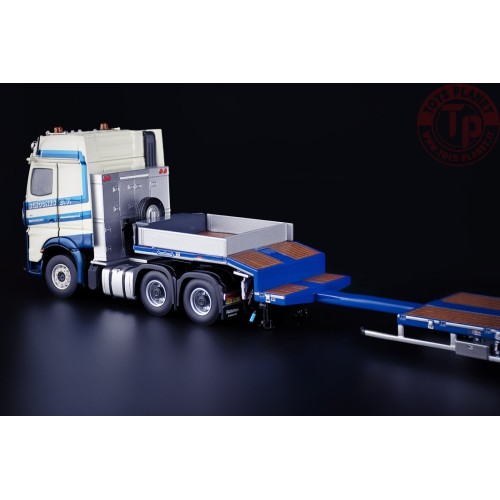 Mercedes Benz Actros BigSpace 6x4 met Nooteboom MCOS 4-assige semidieplader met oprijplaten - Schoones IMC MODELS 32-0073 IMC...