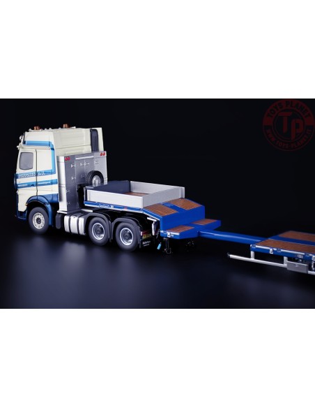 Mercedes Benz Actros BigSpace 6x4 met Nooteboom MCOS 4-assige semidieplader met oprijplaten - Schoones IMC MODELS 32-0073 IMC...