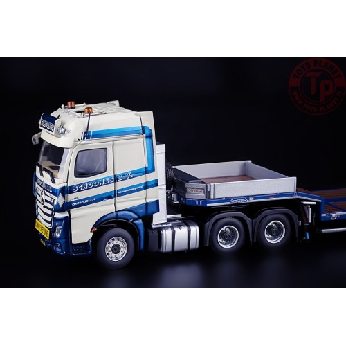 Mercedes Benz Actros BigSpace 6x4 met Nooteboom MCOS 4-assige semidieplader met oprijplaten - Schoones IMC MODELS 32-0073 IMC...