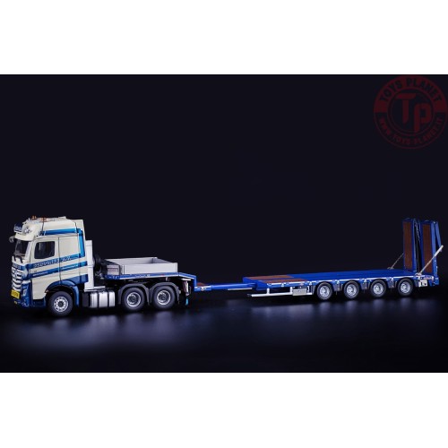 Mercedes Benz Actros BigSpace 6x4 met Nooteboom MCOS 4-assige semidieplader met oprijplaten - Schoones IMC MODELS 32-0073 IMC...