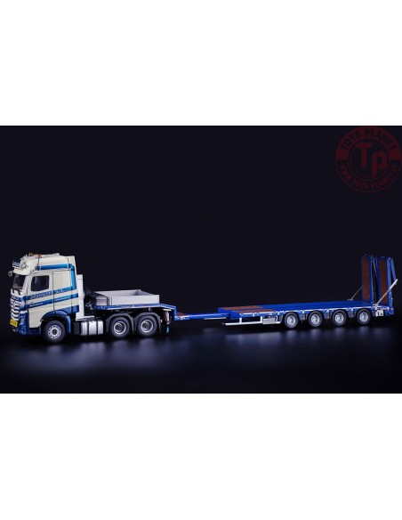 Mercedes Benz Actros BigSpace 6x4 met Nooteboom MCOS 4-assige semidieplader met oprijplaten - Schoones IMC MODELS 32-0073 IMC...