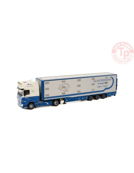 DAF XF SUPER SPACE CAB 4X2 LIVE STOCK TRAILER - 3 AXLE - GLOUDEMANS WSI 01-3569 MODELLISMO INDUSTRIALE 1:50