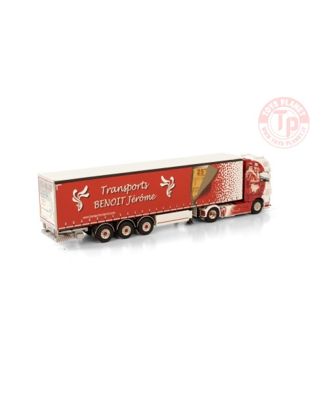 DAF XF SUPER SPACE CAB 4X2 CURTAIN SIDE TRAILER - 3 AXLE - TRANSPORTS BENOIT JÉRÔME WSI 01-3656 WSI MODELS DAF XF SUPER SPACE CAB 4X2 CURTAIN SIDE TRAILER - 3 AXLE - TRANSPORTS BENOIT JÉRÔME WSI 01-3656 WSI MODELS