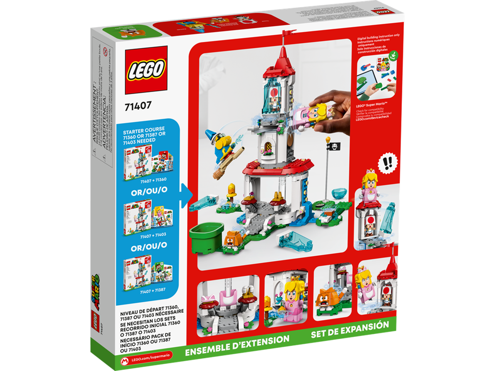 LEGO SUPER MARIO 71407 ESPANSIONE COSTUME DI PEACH GATTO E TORRE