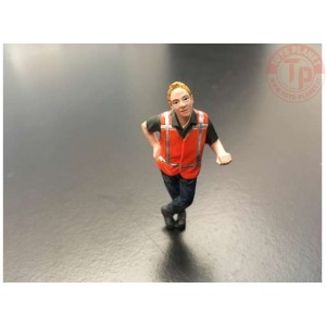 Sebastiaan Leaning.Orange safety jacket with helmet AT COLLECTIONS 32147 AT COLLECTIONS
