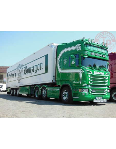 SCANIA STREAMLINE TOPLINE 6X2 TWIN STEER REEFER TRAILER - 3 AXLE S. BOUZIGON WSI 01-3742 WSI MODELS
