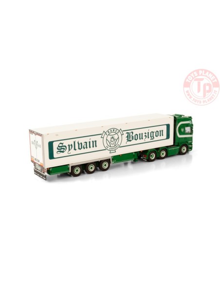 SCANIA STREAMLINE TOPLINE 6X2 TWIN STEER REEFER TRAILER - 3 AXLE S. BOUZIGON WSI 01-3742 WSI MODELS