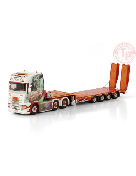 SCANIA S HIGHLINE CS20H 6X4 SEMI LOW LOADER RAMPS - 4 AXLE - NICOTRANS TP WSI 01-3619 WSI MODELS