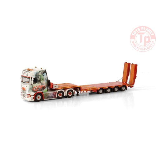 SCANIA S HIGHLINE CS20H 6X4 SEMI LOW LOADER RAMPS - 4 AXLE - NICOTRANS TP WSI 01-3619 WSI MODELS