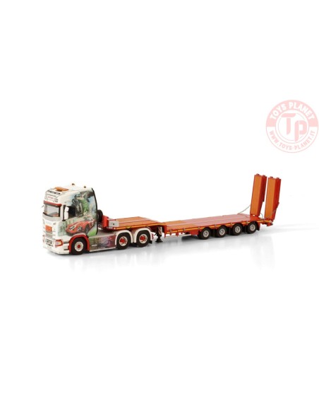 SCANIA S HIGHLINE CS20H 6X4 SEMI LOW LOADER RAMPS - 4 AXLE - NICOTRANS TP WSI 01-3619 WSI MODELS