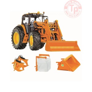 John Deere 7430 comunale con accessori WIKING 077342 WIKING