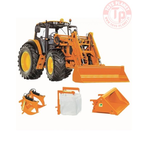 John Deere 7430 comunale con accessori WIKING 077342 WIKING