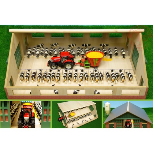Stalla mucche con rastrelliera 1:32 KIDSGLOBE 610540 ANIMALI E ACCESSORI PLASTICO