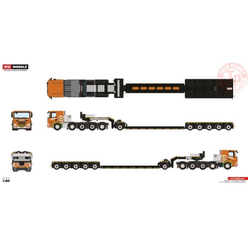 Scania P lowcab 10x4 lowloader 5+1 axle Holtrop van der Vlist WSI 01-3655 WSI MODELS