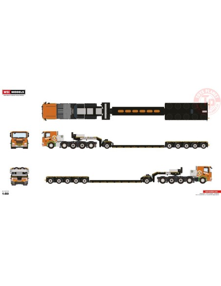 Scania P lowcab 10x4 lowloader 5+1 axle Holtrop van der Vlist WSI 01-3655 WSI MODELS Scania P lowcab 10x4 lowloader 5+1 axle Holtrop van der Vlist WSI 01-3655 WSI MODELS