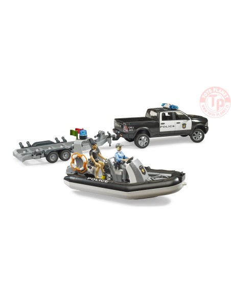 RAM 2500 Pick-up polizia con modulo L + S, rimorchio, barca, poliziotta e sommozzatore BRUDER 02507 BRUDER RAM 2500 Pick-up polizia con modulo L + S, rimorchio, barca, poliziotta e sommozzatore BRUDER 02507 BRUDER