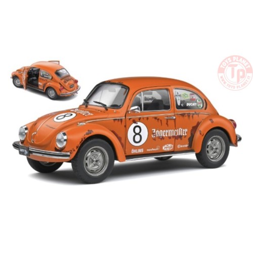 VW BEETLE 1303 N.8 JAEGER TRIBUTE 1974 ORANGE 1:18 SL1800518 MODELLISMO 1:18