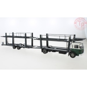 MAN Cartransporter with Trailer 1970 Green/White - 1:43 IXO TTRX027 IXO