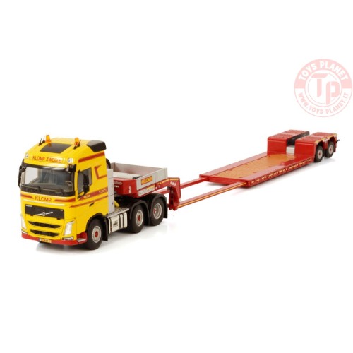 VOLVO FH4 GLOBETROTTER 6X2 TWIN STEER LOW LOADER EURO - 2 AXLE KLOMP TRANSPORT ZWOLLE WSI 01-3754 WSI MODELS