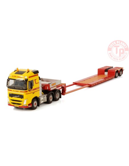 VOLVO FH4 GLOBETROTTER 6X2 TWIN STEER LOW LOADER EURO - 2 AXLE KLOMP TRANSPORT ZWOLLE WSI 01-3754 WSI MODELS