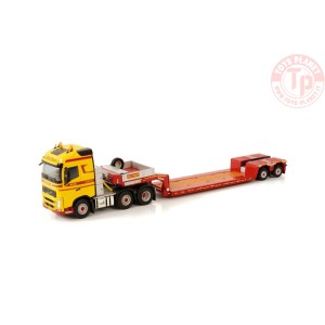 VOLVO FH4 GLOBETROTTER 6X2 TWIN STEER LOW LOADER EURO - 2 AXLE KLOMP TRANSPORT ZWOLLE WSI 01-3754 WSI MODELS