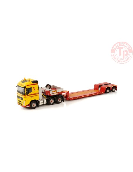 VOLVO FH4 GLOBETROTTER 6X2 TWIN STEER LOW LOADER EURO - 2 AXLE KLOMP TRANSPORT ZWOLLE WSI 01-3754 WSI MODELS