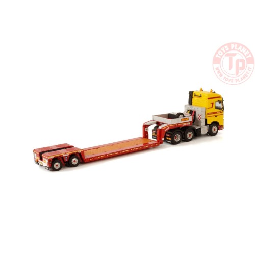 VOLVO FH4 GLOBETROTTER 6X2 TWIN STEER LOW LOADER EURO - 2 AXLE KLOMP TRANSPORT ZWOLLE WSI 01-3754 WSI MODELS