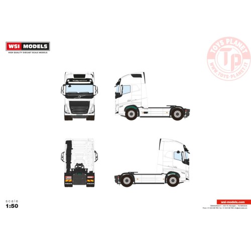VOLVO FH5 GLOBETROTTER XL 4X2 WHITE LINE WSI 03-2041 WSI MODELS