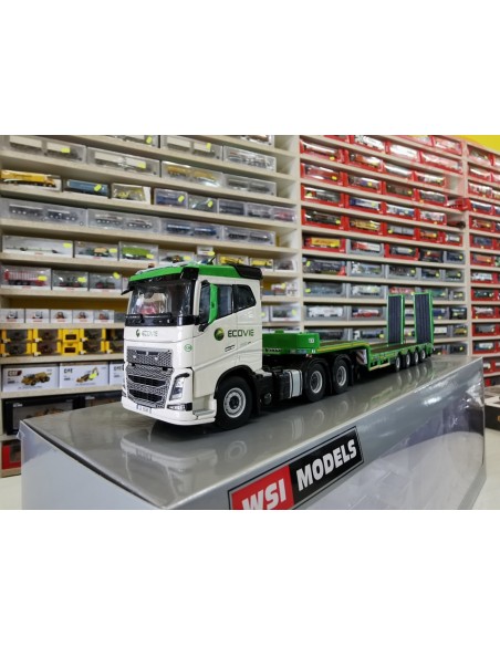 Volvo FH4 6x4 con pianale Trasporto Mezzi 4 assi ECOVIE WSI 02-2809 WSI MODELS
