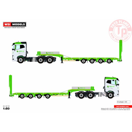 Volvo FH4 6x4 con pianale Trasporto Mezzi 4 assi ECOVIE WSI 02-2809 WSI MODELS