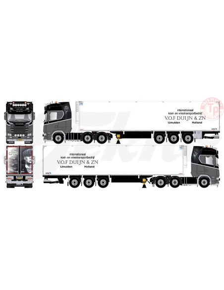 Scania Next Gen S580 Highline 3 assi con rimorchio frigo - Duijn en Zonen IJmuiden vof van TEKNO 81348 TEKNO