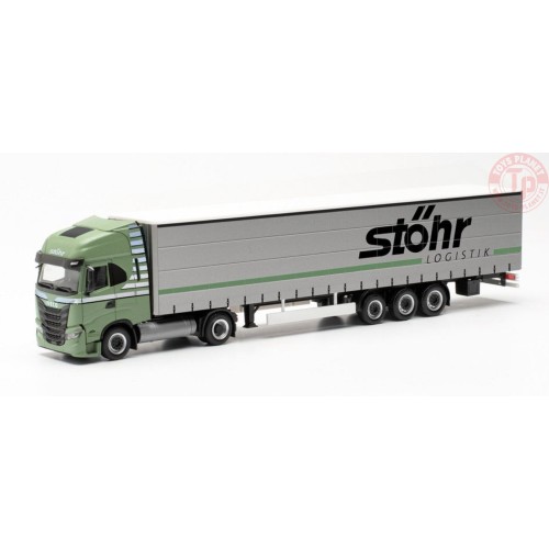 Iveco S-Way curtainside semitrailer Stöhr HERPA 315227 HERPA 1:87