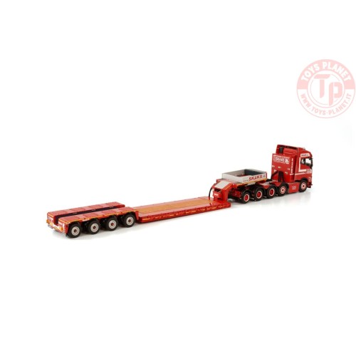 VOLVO FH5 GLOBETROTTER 8X4 LOWLOADER - 4 AXLE WITH ADD ON AXLE - SKAKS SPECIAALTRANSPORT WSI 01-3759 WSI MODELS