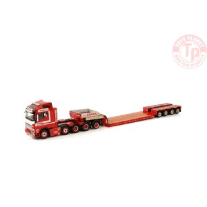 VOLVO FH5 GLOBETROTTER 8X4 LOWLOADER - 4 AXLE WITH ADD ON AXLE - SKAKS SPECIAALTRANSPORT WSI 01-3759 WSI MODELS