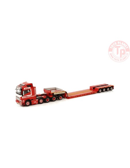 VOLVO FH5 GLOBETROTTER 8X4 LOWLOADER - 4 AXLE WITH ADD ON AXLE - SKAKS SPECIAALTRANSPORT WSI 01-3759 WSI MODELS