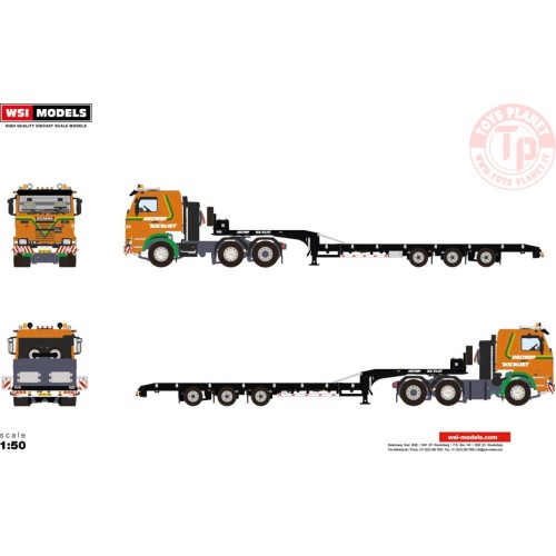 SCANIA 3 SERIES LOW LOADER - 3 AXLE - HOLTROP V.D. VLIST WSI 01-3625 WSI MODELS