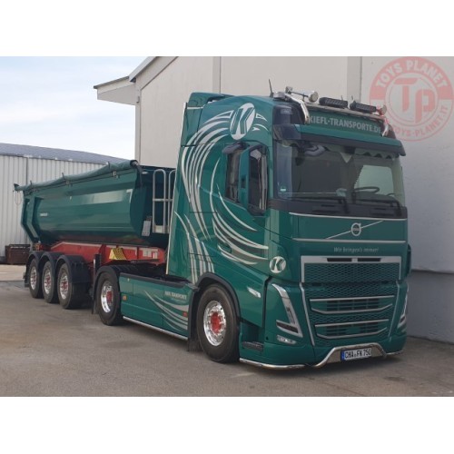 Volvo FH04 Globetrotter met 3-assige Meiller oplegger - Kiefl Transporte TEKNO 82890 TEKNO
