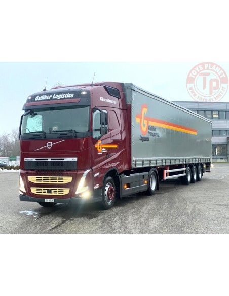 VOLVO FH5 GLOBETROTTER 4X2 CURTAINSIDE TRAILER - 3 AXLE - GALLIKER WSI 01-3758 WSI MODELS VOLVO FH5 GLOBETROTTER 4X2 CURTAINSIDE TRAILER - 3 AXLE - GALLIKER WSI 01-3758 WSI MODELS