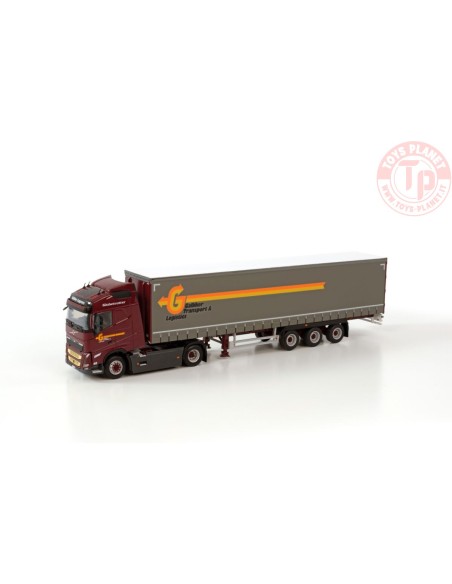 VOLVO FH5 GLOBETROTTER 4X2 CURTAINSIDE TRAILER - 3 AXLE - GALLIKER WSI 01-3758 WSI MODELS